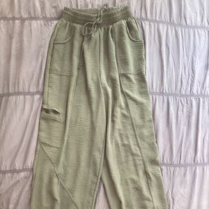 Green Flowy Pants